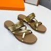 Women sandals Chunky Heel Fisherman Gladiator Shoes Black Classical Gold Leather Half Drag 3D Casual Designer Letter Slippers Flip Flop Slides 35-42