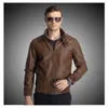 Mode Man Motorcykel Läderjacka Plus Storlek XXXL 4XL 5XL Svart Brown Mens Mandarin Collar Pu Coats 210518