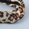 Europeu e EUA moda headbands para mulheres meninas atacado 6cm largura leopardo impressão rosto lavar faixas de cabelo