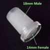 DHL Hookahs Down Pipe 10mm Kvinna till 14mm Man 18mm Glasadapter för vatten Bong Reducer Converter Slit Diffuser Quartz Banger Bowl