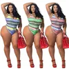 Summer Women Swimwear Awear Swimsuits Plus Tamanho 2xl NATAÇÃO Praias de meninas usam traje de banho na moda praia impressa usando 4842