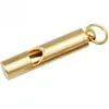 تصميم كلاسيكي اليدوية النحاس صافرة مفتاح سلسلة عالية الجودة في الهواء الطلق بقاء الذهب الأساسية المفاتيح