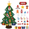 Çocuklar DIY Ev Dekorasyon Keçe Ev Navidad 2021 Yeni Yıl Hediyeler Noel Süsler Santa Claus Xmas Ağacı