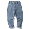 Enkel lös mäns jeans casual nio-punkt Harlan byxor storlek 28-48 för 140 kg fet män pantalons de grande taille häll hommes