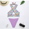 Costume da bagno a fascia con scollo all'americana Bikini brasiliano Biquini 2 pezzi Costume da bagno per donna Costumi da bagno imbottito Sexy Micro costumi da bagno 210629