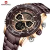 Horloge masculine Naviforce Brand Fashion Sports Chronograph Men039s Digital Watchs ImpacinelSteel Quartz Affiche à LED Watch Men W8298852