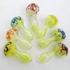 glass bowl pipe glass smoking pipes beatuful tabacco pipe Mini 2.5 Inches Long Hand Spoon Mixed Colors