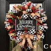 Decorative Flowers & Wreaths Creative Christmas Door Alphabet Red Fruit Wreath Decoration Artificial Garland Home Window Wall