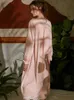 Vintage Bawełna Damska koszulka Nightgowns Rękaw Elegancka Jesień Wiosna Księżniczka Sexy Luźne Koszulki Nightshirts 210924