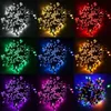 22M Solar Powered 200led Fairy Holiady String Light Outdoor Bruiloft Kerstmis Kamer Party Lamp - Roze