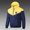 Mens Tunna Windbreaker Sport Jackor Fashion Trend Långärmad Zipper Casual Hooded Coats Designer Man Running Training Sportwears Ytterkläder