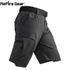 ReFire Gear Men's Waterproof Work Shorts Military Tactical Stretch Army Combat Cargo Male Multi Pocket Airsoft Pants 210714