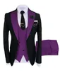 Designers de moda 3 peças terno masculino formal ternos de negócios champanhe bege smoking para casamento noivo calças blazer colete