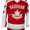 Nikivip Vaughan Nationals Wayne Gretzky # 9 Maillot de hockey rétro rouge Metro Junior B Hockey League NN Maillots personnalisés cousus pour hommes