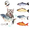 Chat Wagging nip Toy 28CM Dancing Moving Floppy Fish s Simulation de charge USB Electronic Pet 211122