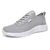 Chaussures pour hommes en gros maille respirante noir blanc gris hommes légers sports loisirs filets baskets formateurs mode jogging en plein air marche