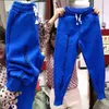 Aankomst lente vrouwen losse letter print enkellange broek alle matched casual katoen elastische taille harem w54 210512