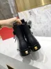 Fall Ladies Fashion Designers Boots Casual Shoes Latest Gold and Silver Rivet Short Boot High Quality Cowhide Waterproof Comfortable Shoe