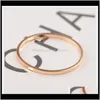 Anelli a fascia Jewelryband Midi Urban Gold Stack Plain Carino sopra Knuckle Nail Ring Natale 1616 Drop Delivery 2021 Gf8Yn