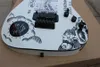 Brand New Custom Shop KH-2 Kirk Hammett Ouija Guitarra elétrica branca Rosewood Fingerboard Hardware preto de alta qualidade