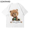 Tshirts Streetwear Cartoon 3d Baby Bear Stampa T-shirt harajuku casual selvaggio hip hop moda estate uomini magliette top 210602