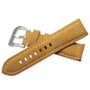 22mm 24mm Vintage Genuine Leather Watch Band Strap Men Women Watchbands Stainless Steel Buckle Accessories For Panerai