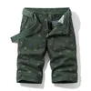 Mannen Effen Kleur Fietsen Afdrukken Patroon Shorts Cargo Cotton Comfortabele Casual Bermuda Overalls 210713