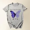 T-Shirt femme T-shirts créatifs à la mode tournesol papillon lettre imprimée à manches courtes dames été mode T-Shirt hauts