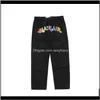 Abbigliamento Abbigliamento Drop Delivery 2021 Uncledonjm Uomo Girino colorato Lettera stampata Pantaloni casual Hip Hop Biker Abbigliamento uomo Jeans denim Mez681