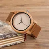 Bobo Bird Mens Klockor Top Brand Luxury Women Watch Wood Bambu Armbandsur med läderrem Relogio Masculino Drop Shipping x0625