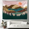 Sunset Mountain Tapestry Wall Hanging Tapestries Wall Art For Home Deco Living Room Bedroom Wall Art Large size Free Dropping 210609