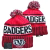 NEU Herren 32 Teams ND NCAA Strickmütze Mütze Wolle Warm Sport Gestreift Sideline North USA Texas College Cuffed Pom Beanie Hats Bonnet Be