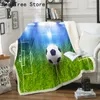 Calcio Cartone Animato Personalizzato Coperta Peluche Flanella Decorazione Letto Casa Tiro Divano Coperte Copriletto per Bambini Adulti