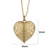 Sublimation Blank Necklace with Chain Decorations Blank Necklace Angle Wing Shape Pendant Tray Locket Photo Hot Transfer Printing Fashion Heart Shape Gold Silver