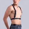 Mens Bondage Faux Leather Straps Black Adjustable Body Suspenders Belts Bdsm Restraints Harness