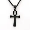 New Foreign Trade Fashion Accessories Simple Glossy Ancient Egypt Cross Titanium Steel Pendant Necklace Hanging Ornaments Stn8316424130