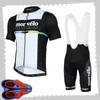 Pro Team Morvelo Cykling Kortärmad Jersey (BIB) Shorts Sätter Mens sommar Andningsväg Cykelkläder MTB Bike Outfits Sport Uniform Y21041594