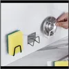 Stainless Steel Kitchen Sponges Drain Holder Drying Rack Accessories Sink Storage Organizer Punch Hook Hooks Rails Hlhhu Tabzw