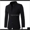 Jackets Outerwear & Coats Mens Clothing Apparel Drop Delivery 2021 Male Clothes Black Coat Men Spring Winter Jacket For Singer Dancer Perform