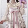 Blusas de mujer Camisas Harajpoo Mujeres Lolita Mujer Japonés Verano Otoño Encaje Bordado Orejas de madera Manga larga Gasa delgada Un cuello de palabra