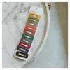 10 pièces = 1 ensemble gommage Designer fille acrylique multicolore canard pince à cheveux épingle à cheveux pince à cheveux épingle peigne Barrette femmes accessoires de mariage