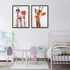 4-pack diy diamant schilderij, 5D glanzende hars dierlijke kunst schilderijen kits voor volwassenen en kinderen, opknoping aan de muur als thuis winkel kantoor decoratie BDC13