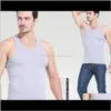 Top Intimo uomo Abbigliamento Drop Delivery 2021 Wholesale- Muscle Men Quality 100 Cotton A Shirt Wife Beater Canotta a costine Y8Ik # Vzkir