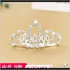 Hoofdbanden Sieraden Childrens Diamond Haarband Mooie Princess Aessoires Haarkam Baby Crown Little Girl Hairspin Hoofdtooi Daling Levering 2021