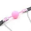 Nxy Sm Bondage Smlove Silicone Open Mouth Ball Gag Bdsm Sex Nipple Clamps Erotic Fetish Toys for Women Couple Adult Game 1223