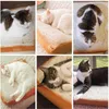 القط السرير للإزالة تصميم الكلب بيت الكلب نخب الخبز القط الكلب ماتس لينة السرير البساط وسادة غسل انفصال ناعم أريكة كلب صغير سرير صغير 210722