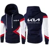 Men039s Sweats à capuche 2021 Tendance Kia Motors Logo Couture Couleur Pull Sweat Harajuku Haut À Capuche Imprimé Long S5670186