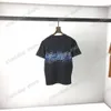 21ss Tasarımcılar Tee Üst Mens Bayan T Shirt Yıldızlı Gökyüzü Splash Baskı Adam Paris Moda T-shirt Kısa Kollu Lüks Tişörtleri Siyah Beyaz Mavi M-2XL