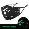 2021 novas máscaras adultas outono e inverno halloween festa complicada trifl-camada máscara de pano lavável 3d luminoso Calico face-máscara