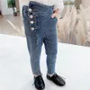 Toddler Baby Jeans Solid Color Jeans For Girls Autumn Winter Jeans Baby Girls Casual Style Kid Deskleding 210412